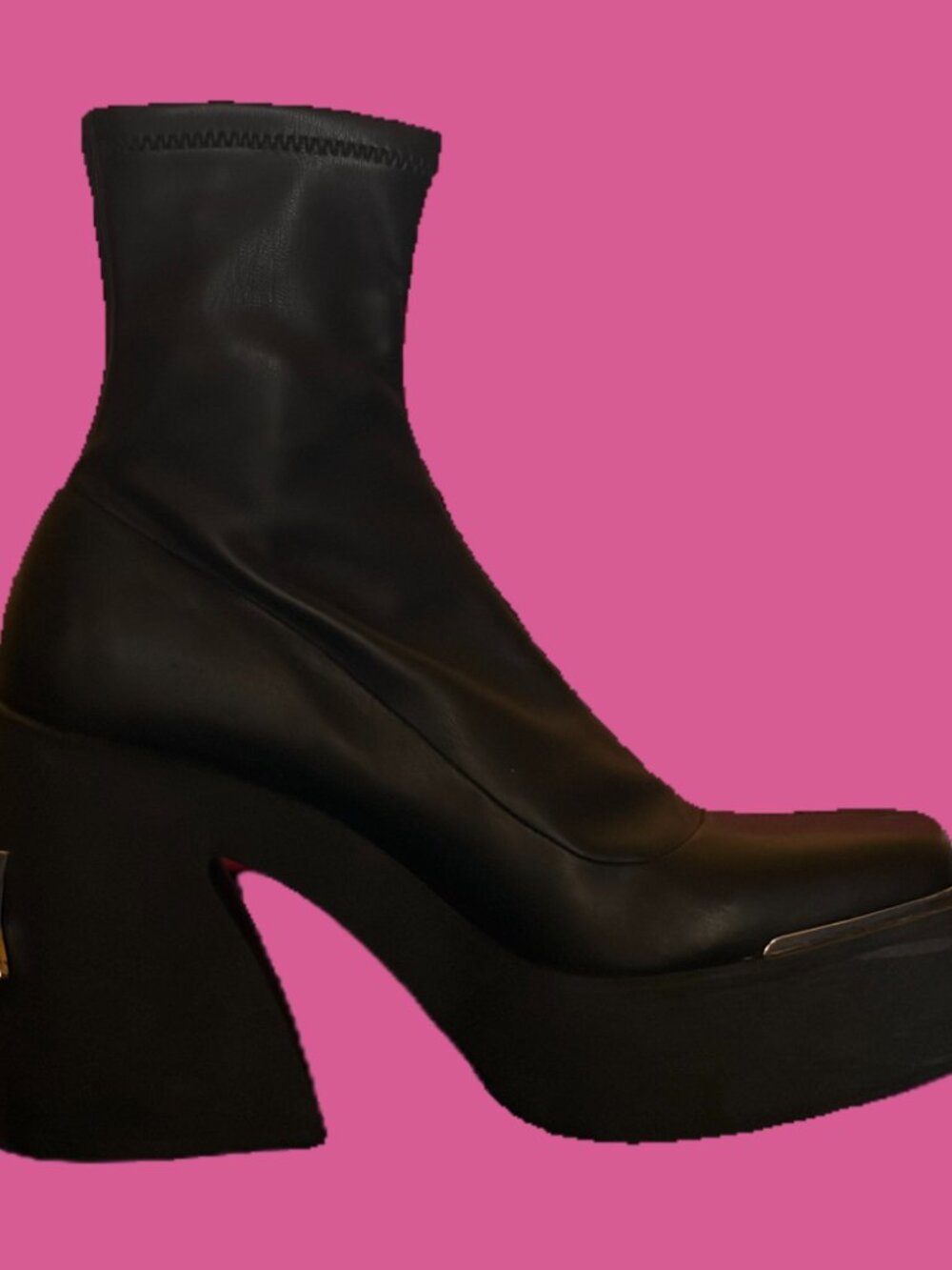 Naked Wolfe Illuminate Vegan Leather Platform Ankle Boots - Picture 3 of 8